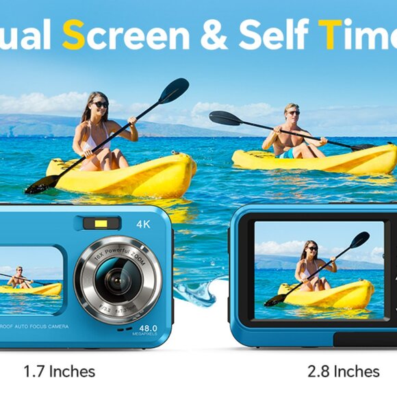 4K Waterproof Dual Screen Photo/Video Camera - Brand New - Picture 7 of 7
